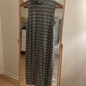 Old Navy Charcoal Striped Maxi Dress